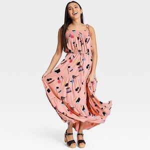 Target Take Pride Summer Dress Maxi Dress Sleeveless Abstract Rainbow XL New NWT